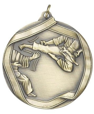 Karate Die Cast Medal, 2 1/4" 2