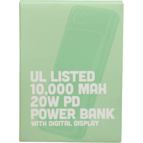 UL Listed 10000 mAh 20W Digital Display PowerBank 46
