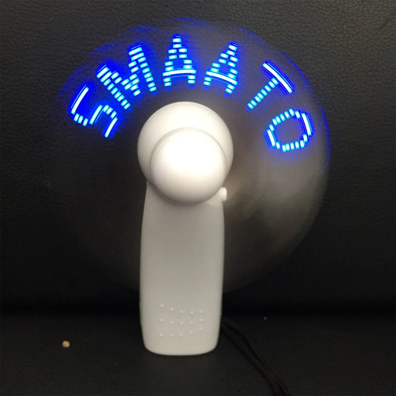 Handheld Fan With LED Custom Message 4