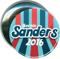 Sanders, Red and Blue Stripes, Political Button