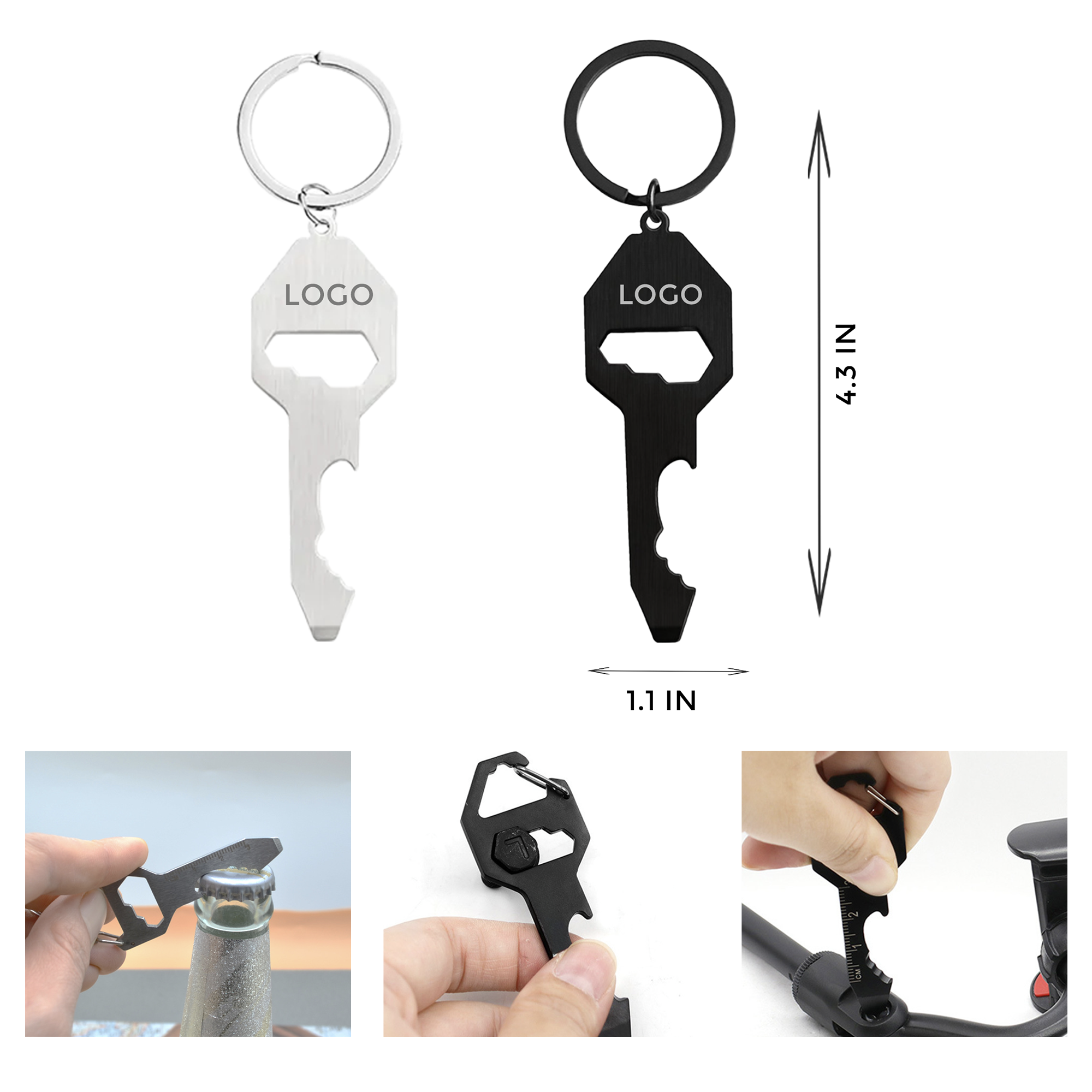 MOQ 10 PCS Stainless Steel Bottle Opener Keychain 1