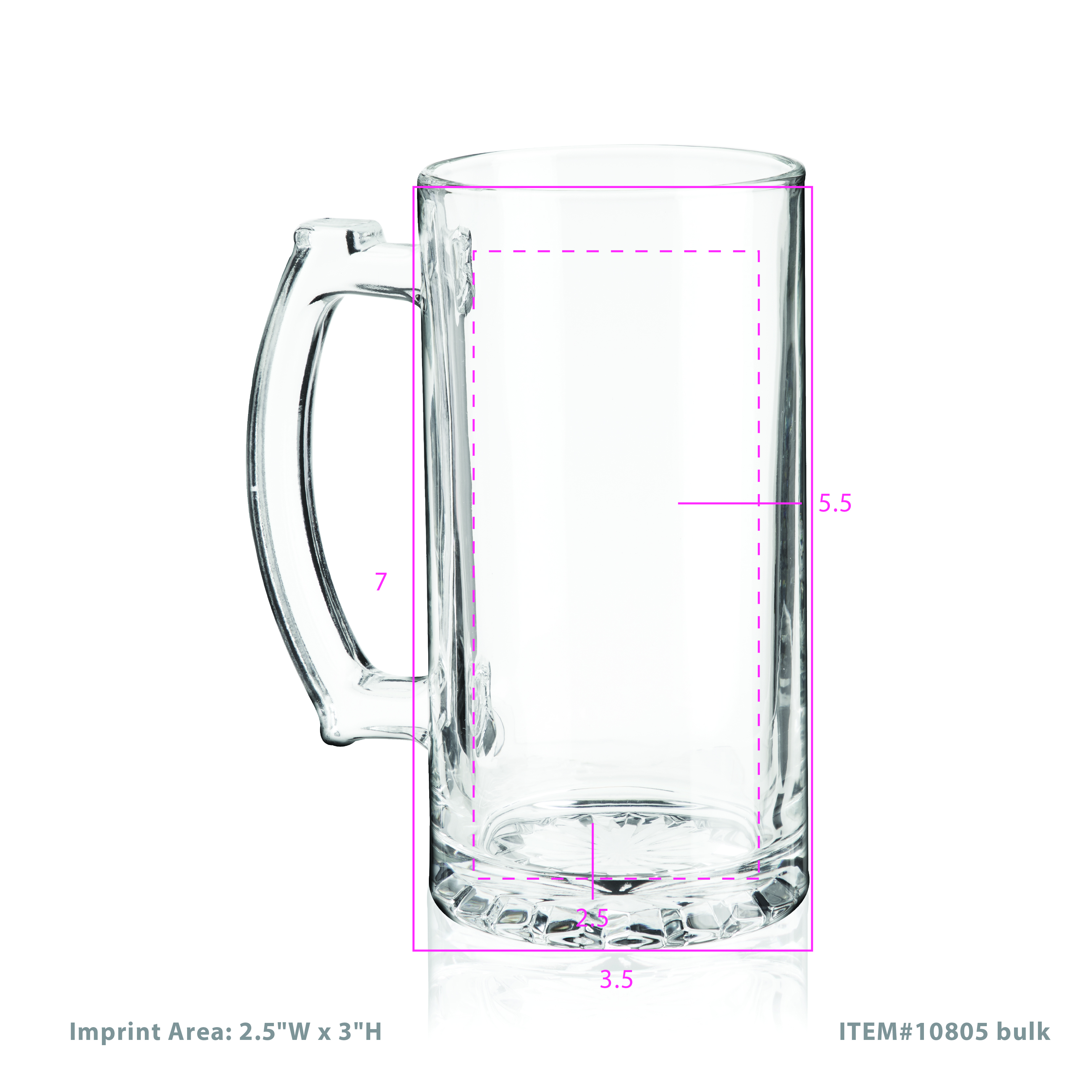 True® Glass Beer Stein 1