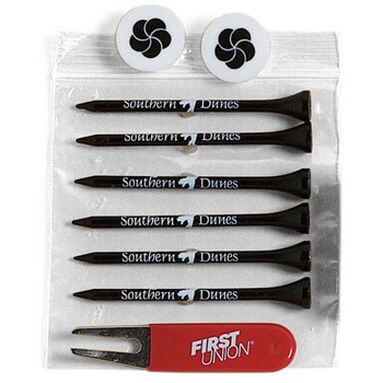 Pro Elite Poly Bag Pack w/ Six 3-1/4" Godzilla Tees, 2 Markers & Divot Tool 1