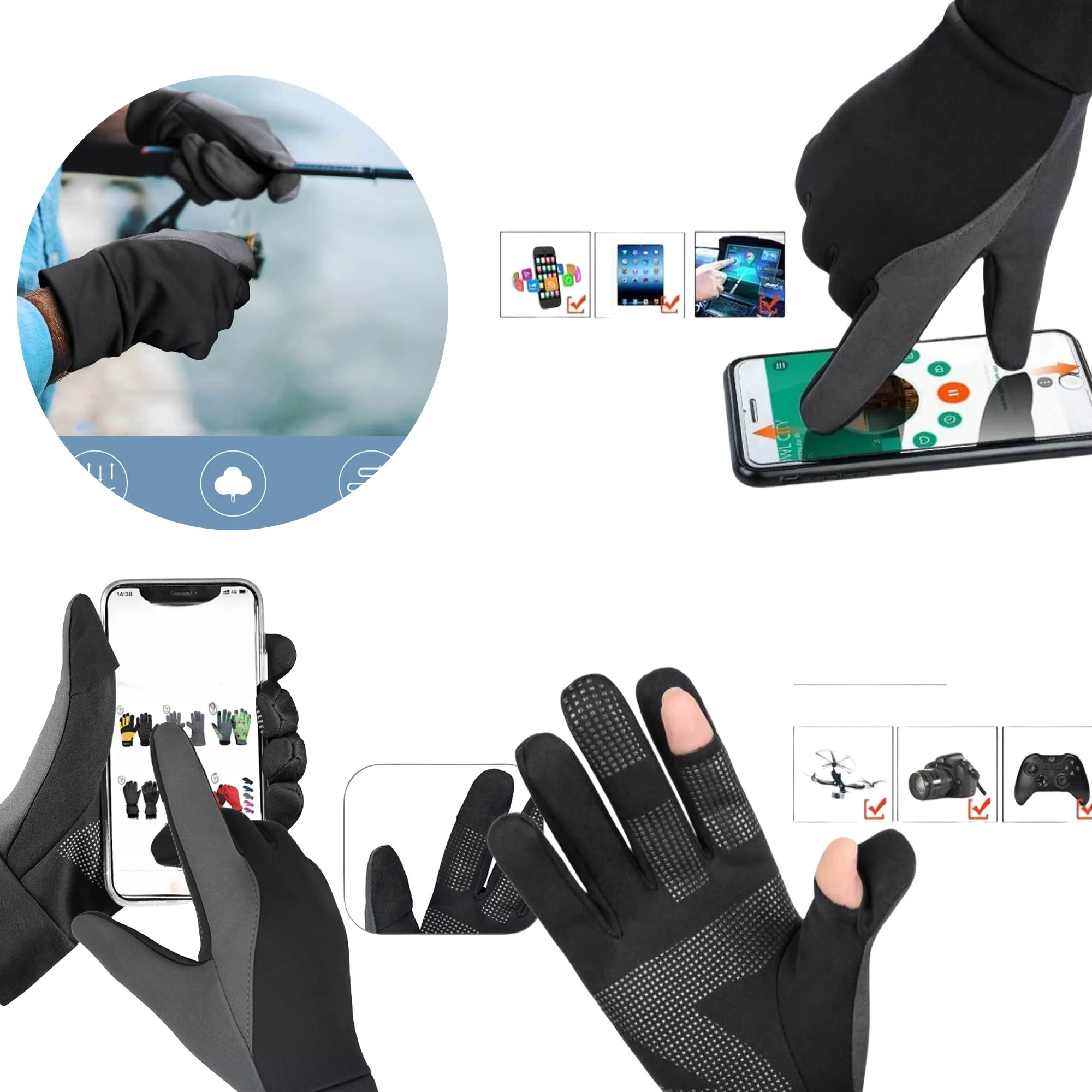 Winter Warm Gloves Windproof Skid-Proof 6