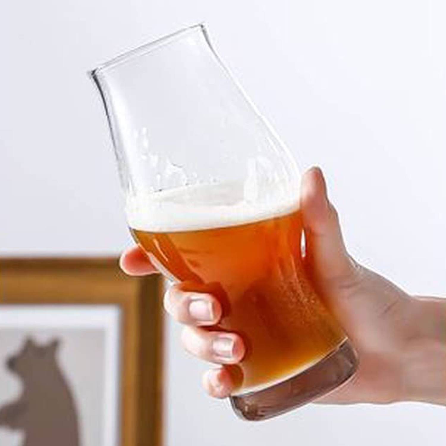 15oz Lead Free Clear Glass Beer Cup 4