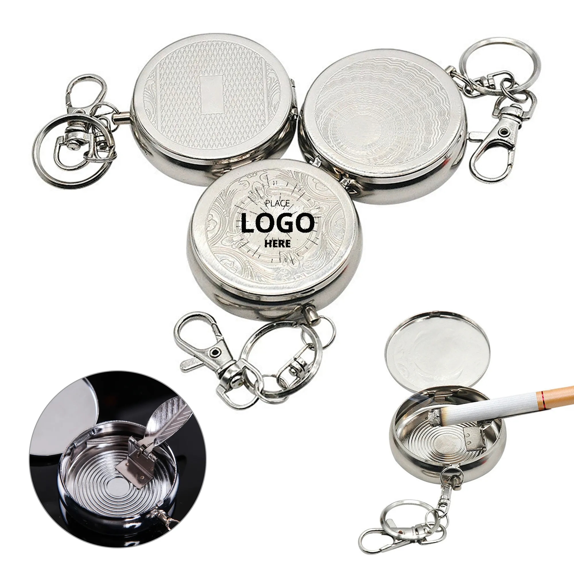 Mini Stainless Steel Portable Ashtray 1