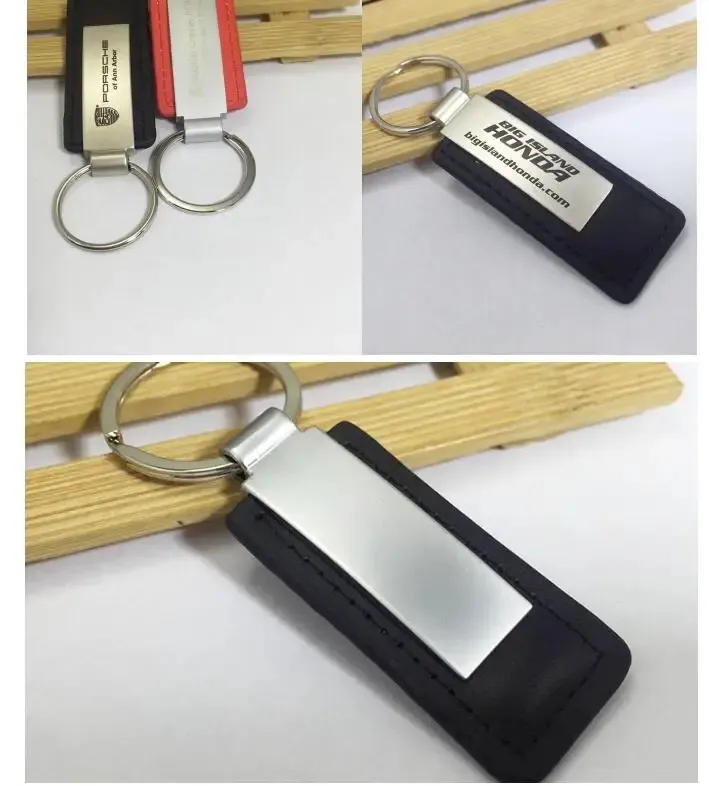 Custom Laser Cut Leather Key Chain 2