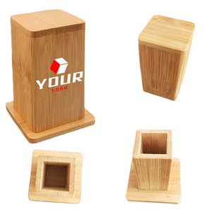 Bamboo Toothpick Holder Box 6