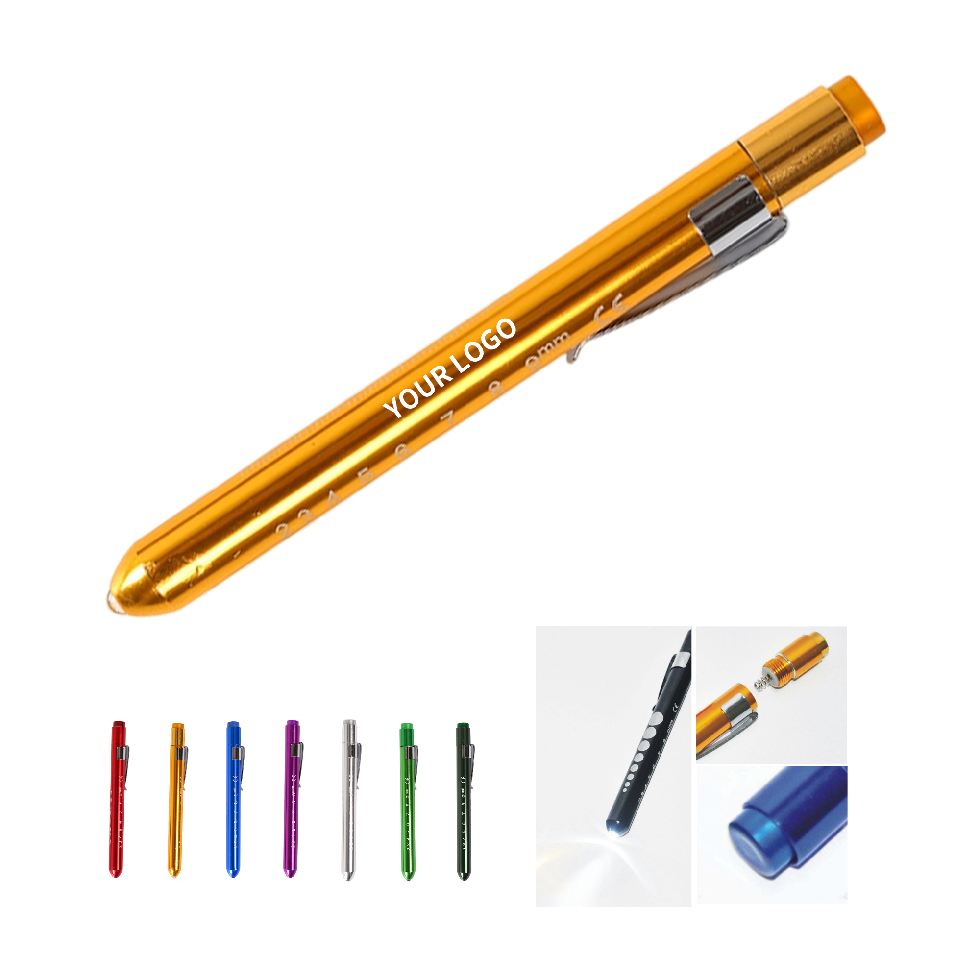 Aluminum Alloy Led Medical Pen Light With Pocket Clip 3