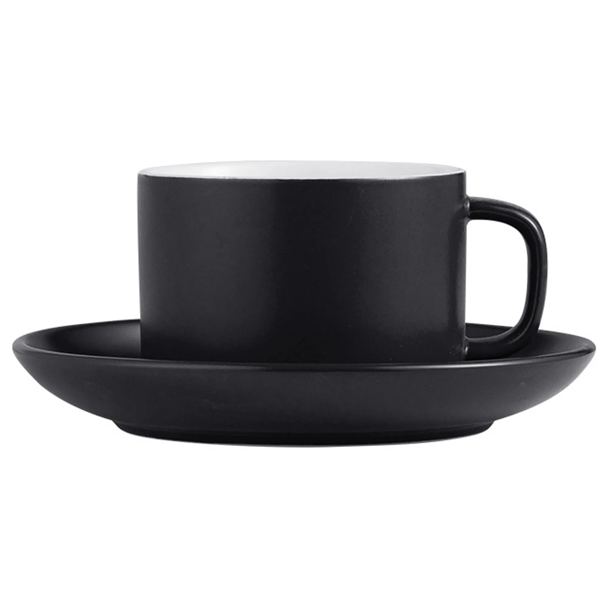 Matte Ceramic Coffee Cup and Saucer Set 5