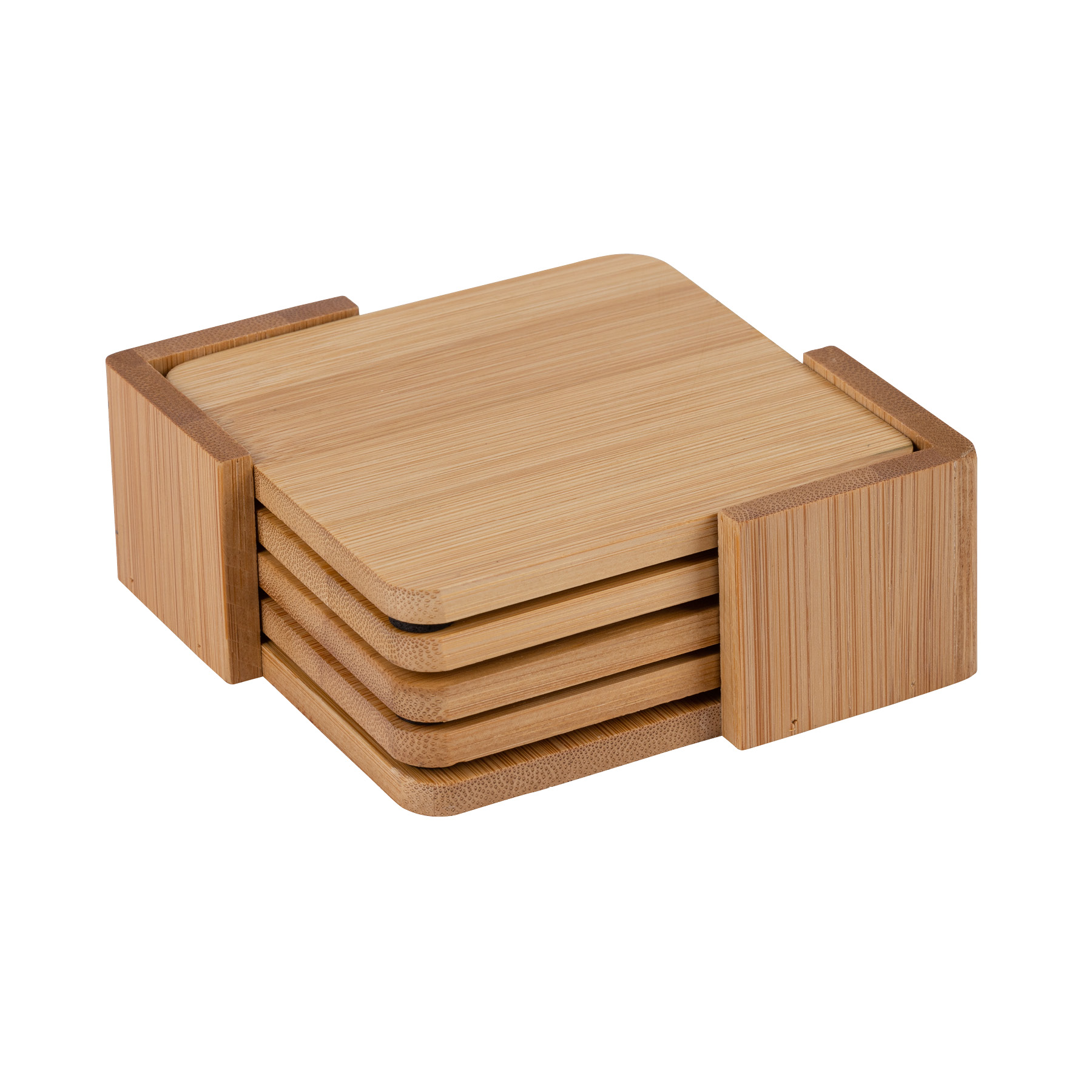 Brandon IV 4-Piece Bamboo Coaster Set 13