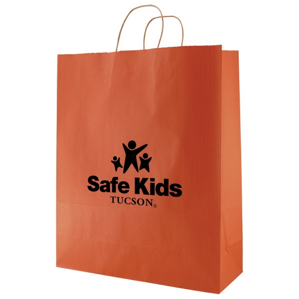 Striped Tinted Kraft Shopping Bags