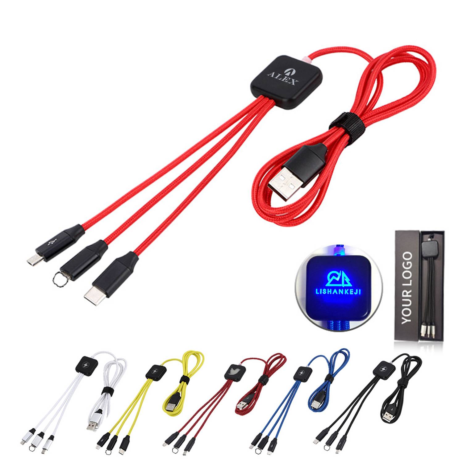 Luminous Logo 3 in 1 Data Cable 10