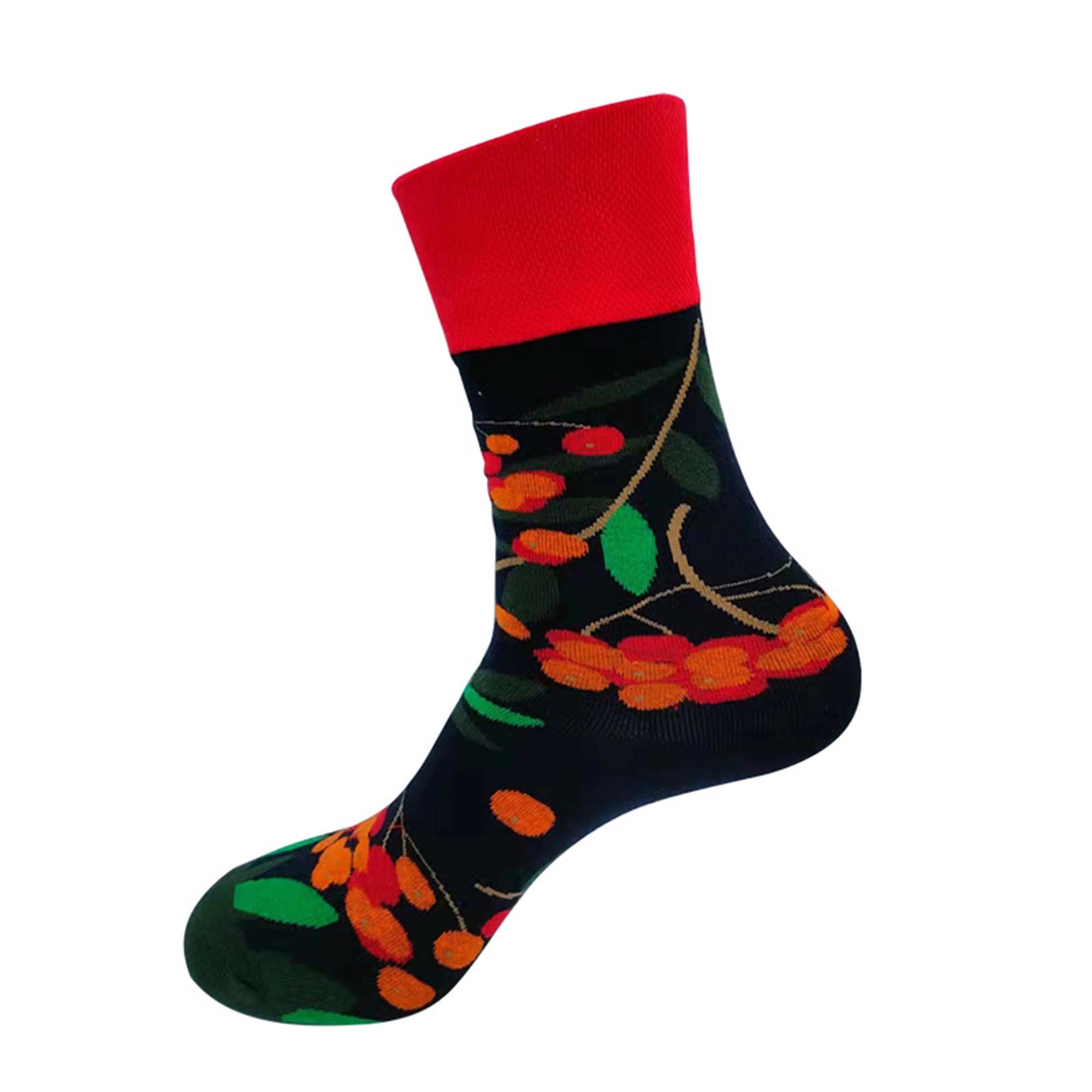Adult Athletic Crew Woven Jacquard Cotton Socks 6
