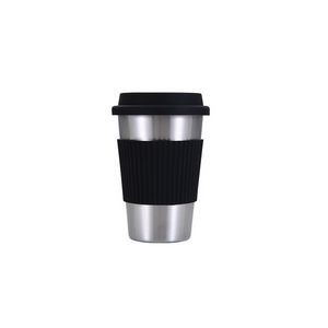 500ml Stainless Steel Tumbler With Heat Resistant Sleeve And Silicone Lid 13