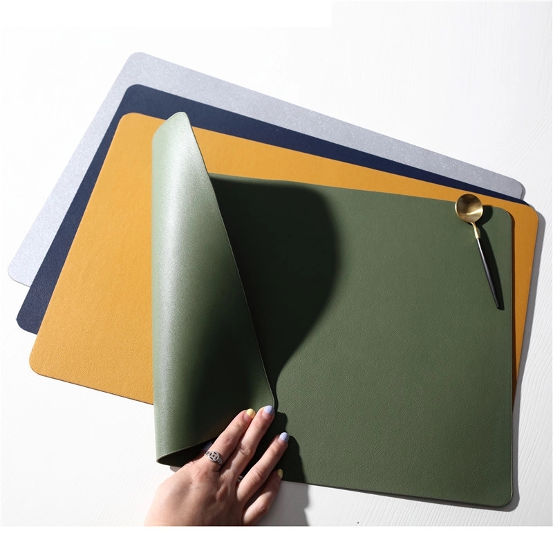 Waterproof Oil-proof Leather Sector Placemat 4