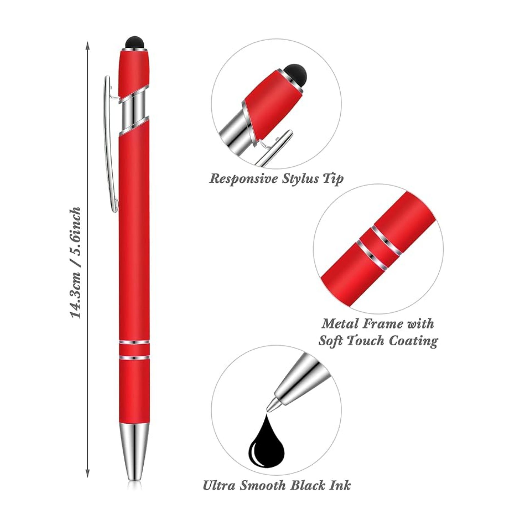 2-in-1 Stylus Retractable Ballpoint Pen With Stylus tip 3