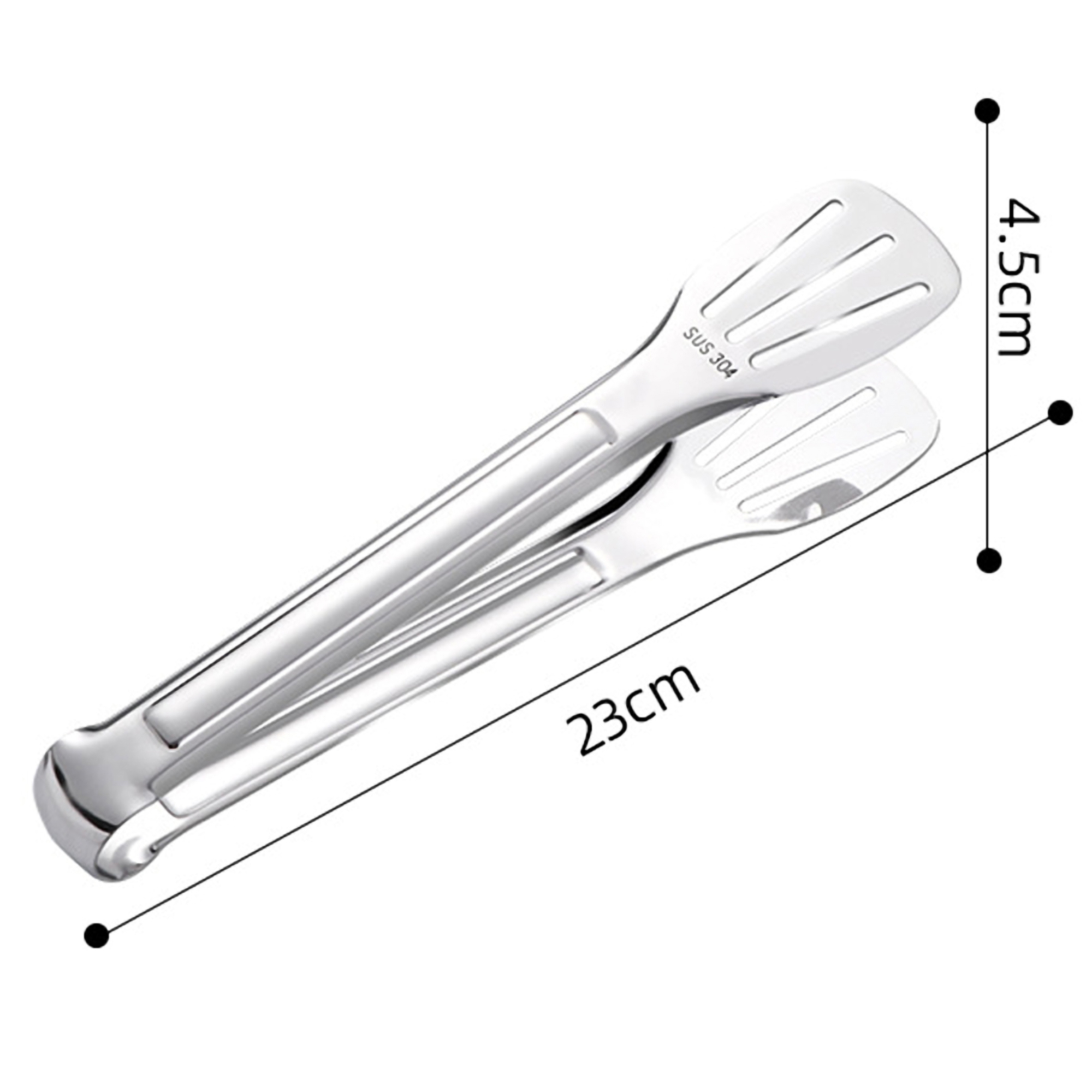 9" Stainless Steel Kitchen Tongs 2