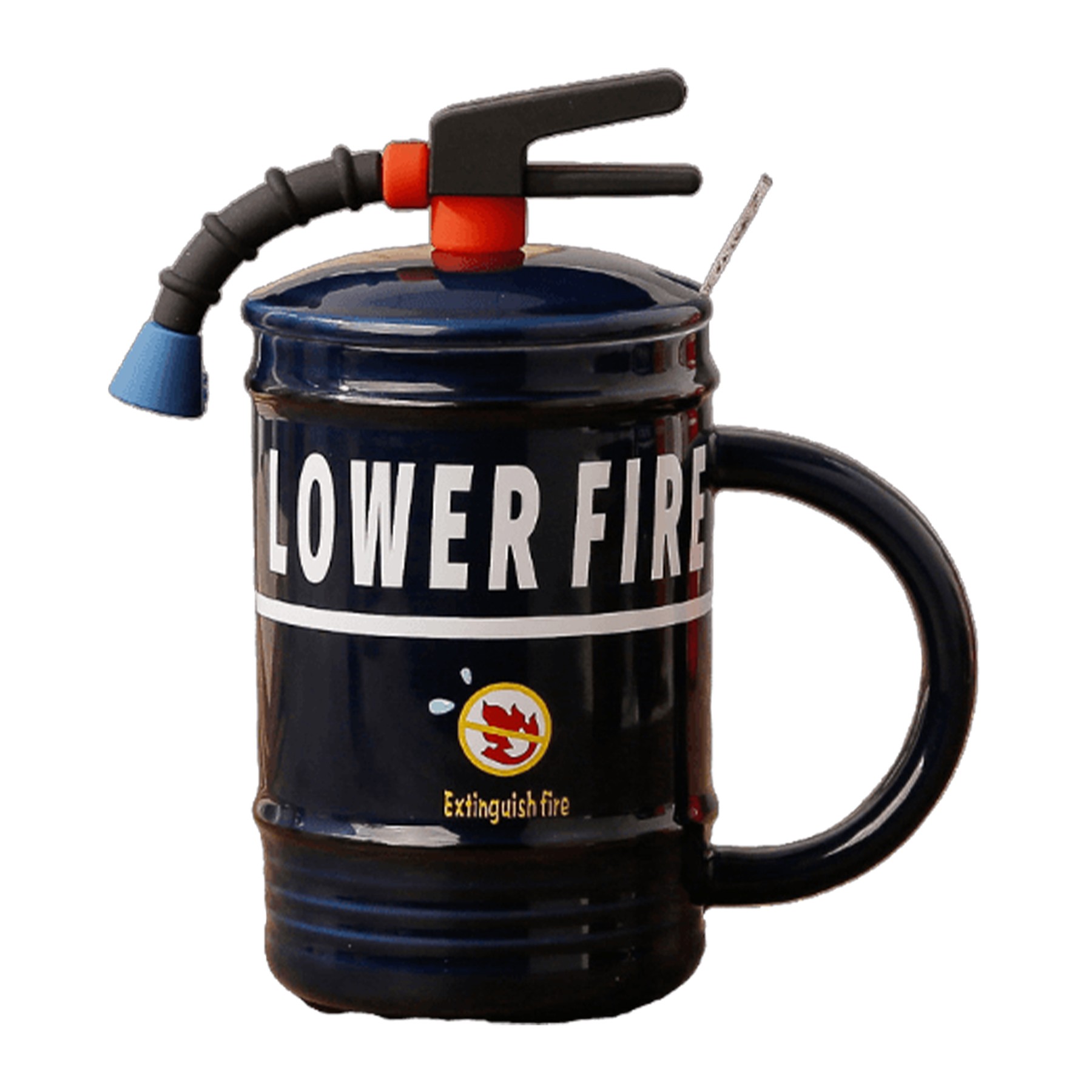 Fire Extinguisher Shaped Mugs W/Lid 3