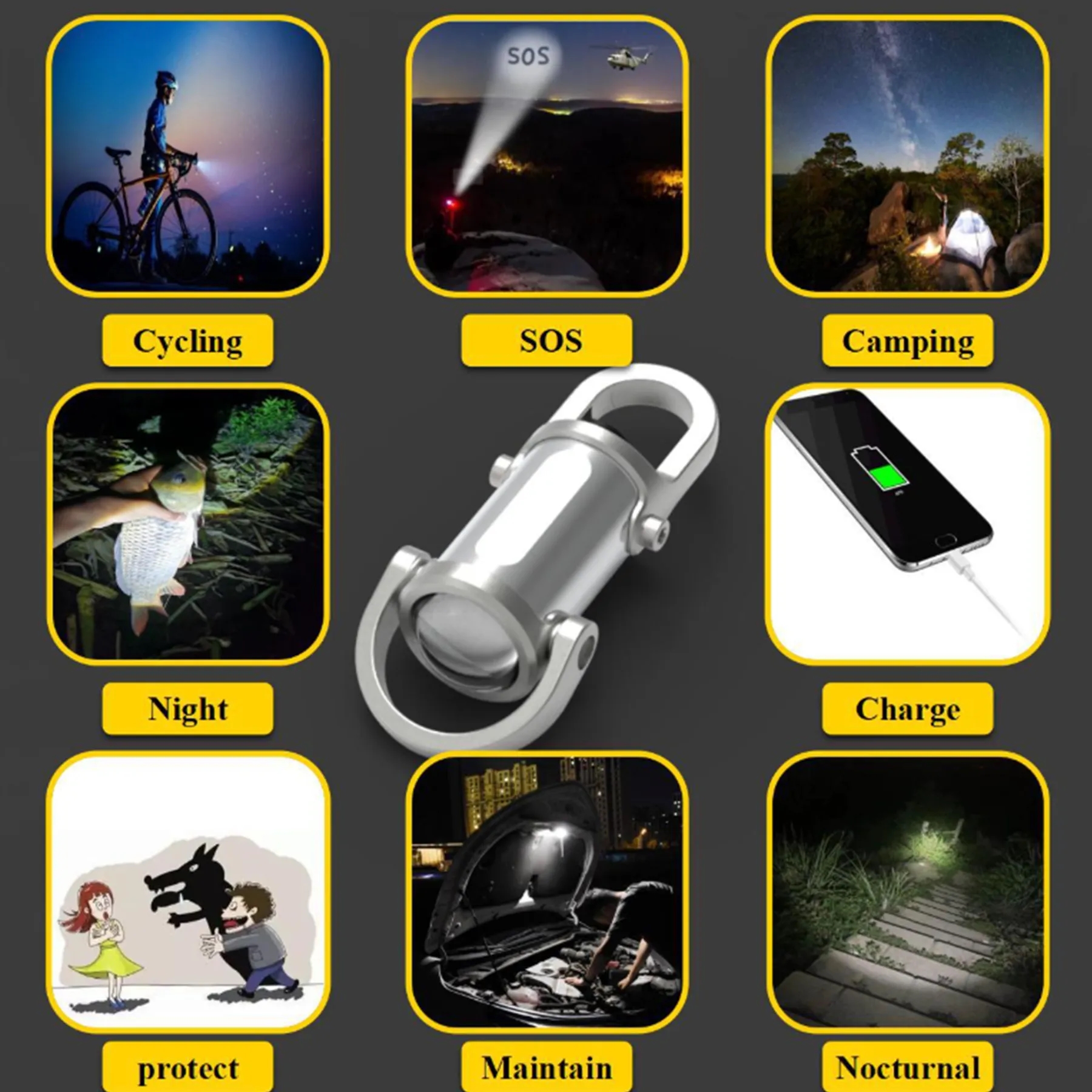 Waterproof Keychain Flashlight 3