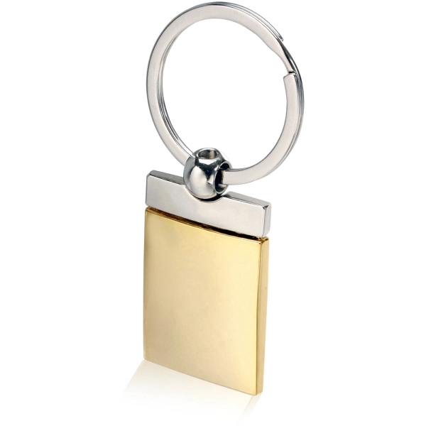 Gold Trim Metal Keychain 1