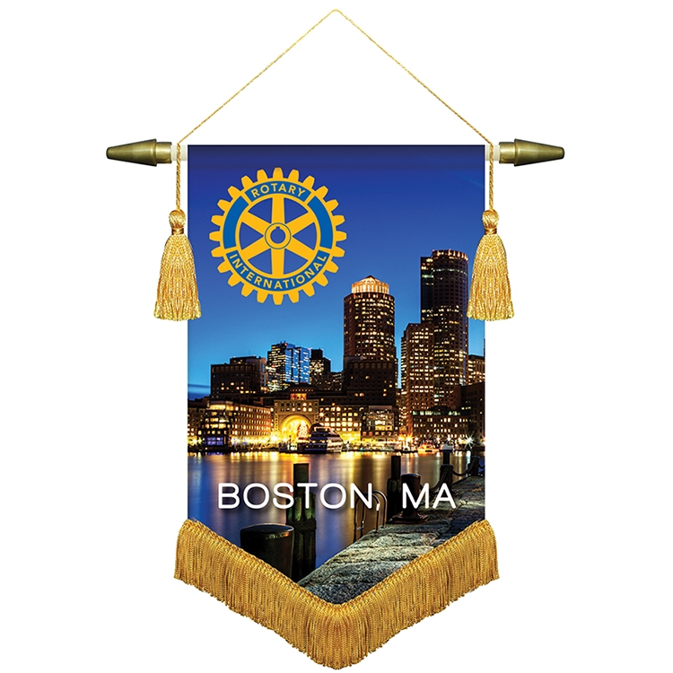 8" x 12" Podium Banner, V Cut/ with Fringe 2