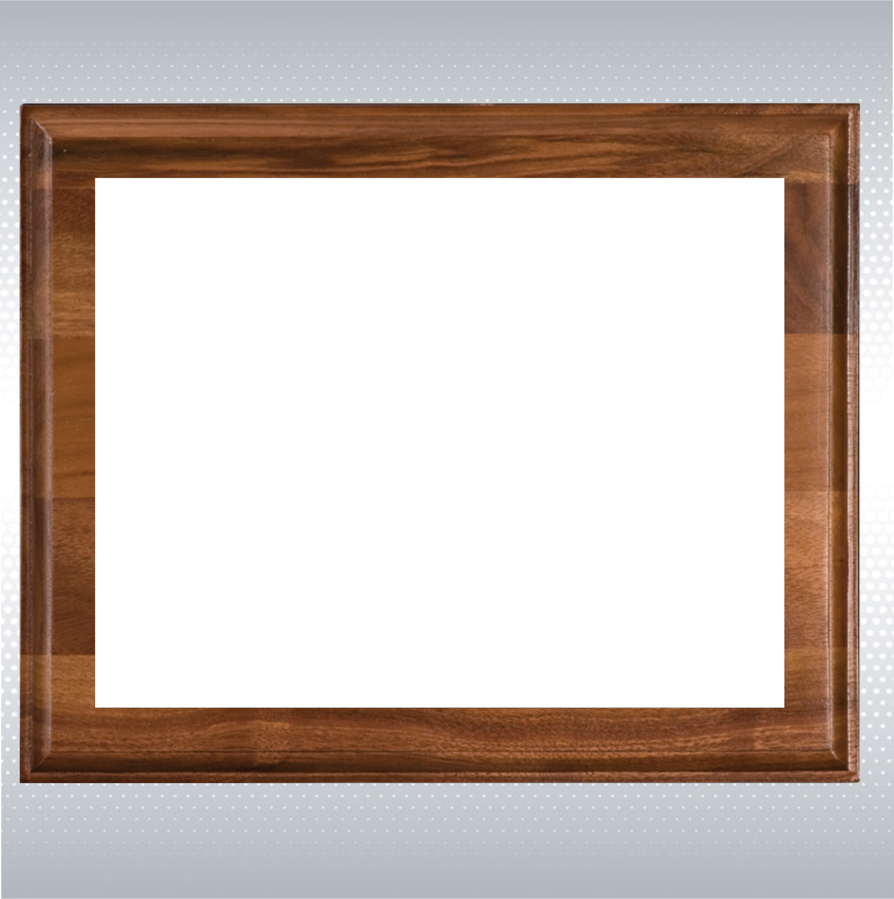 Walnut Wood Plaque w/Full Color Sublimated Plate 6