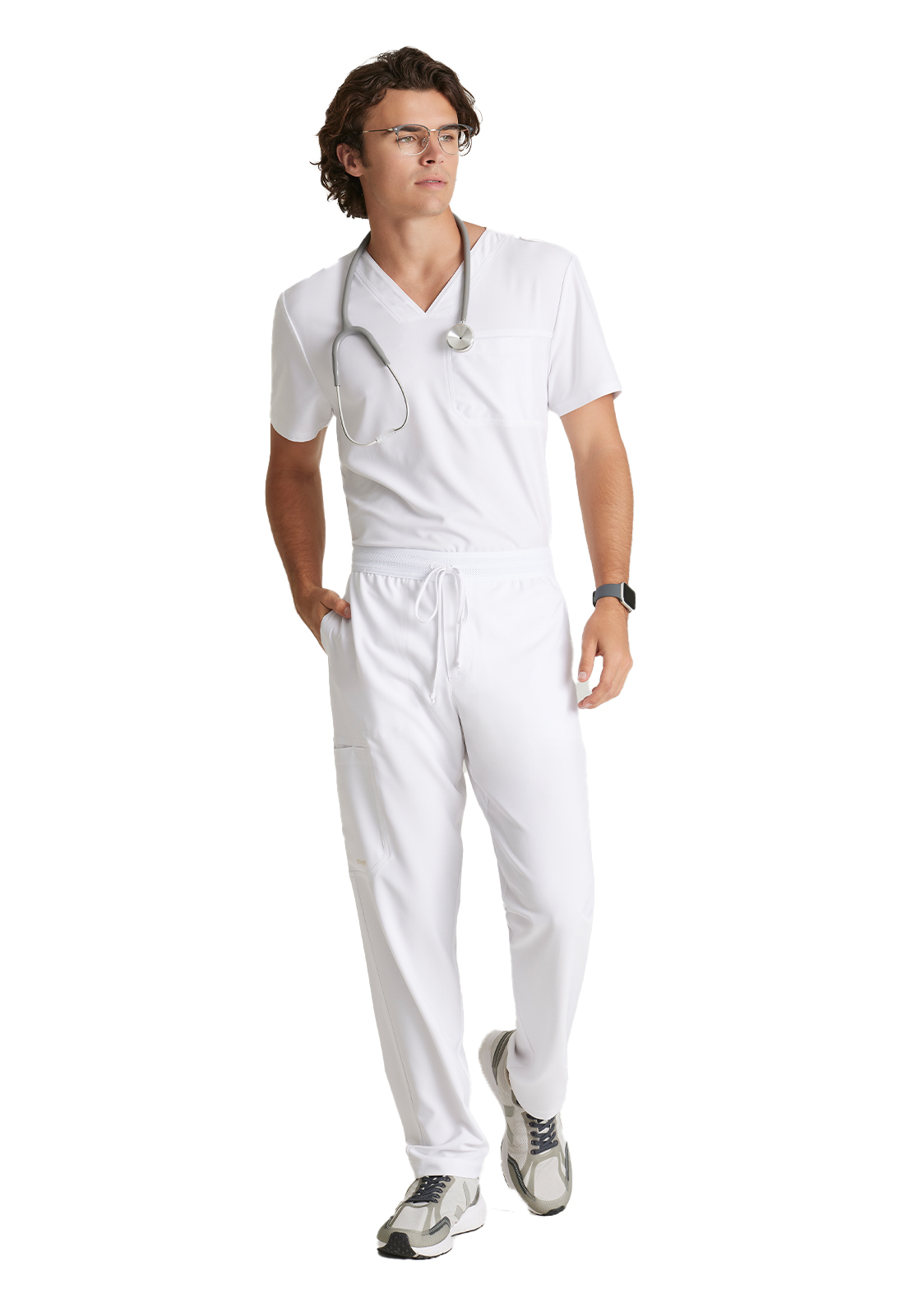 Grey's Anatomy Evolve Stretch - Men's One-Pocket V-Neck Journey Scrub Top 39