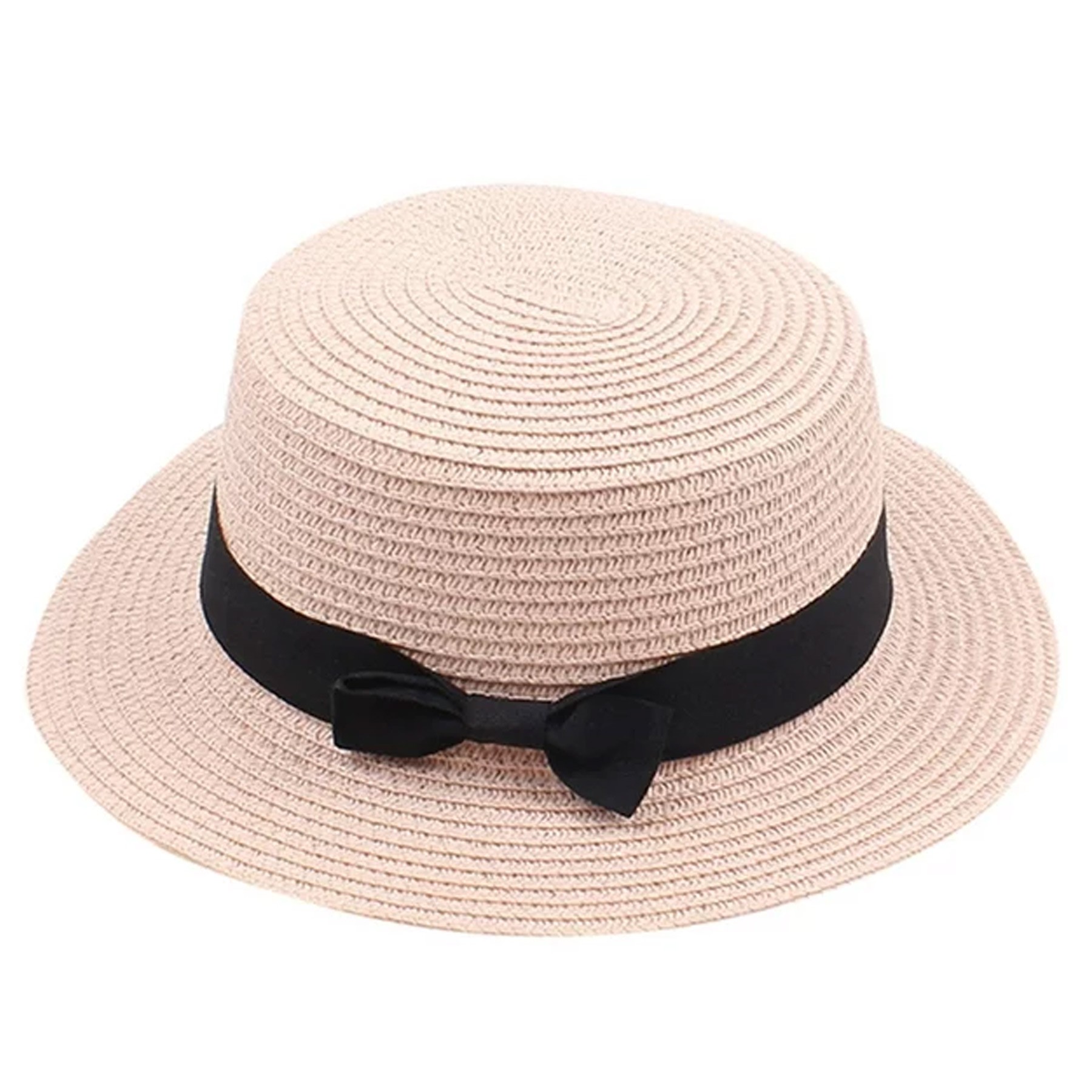 Summer Bow Tie Straw Visor Sun Hat 8