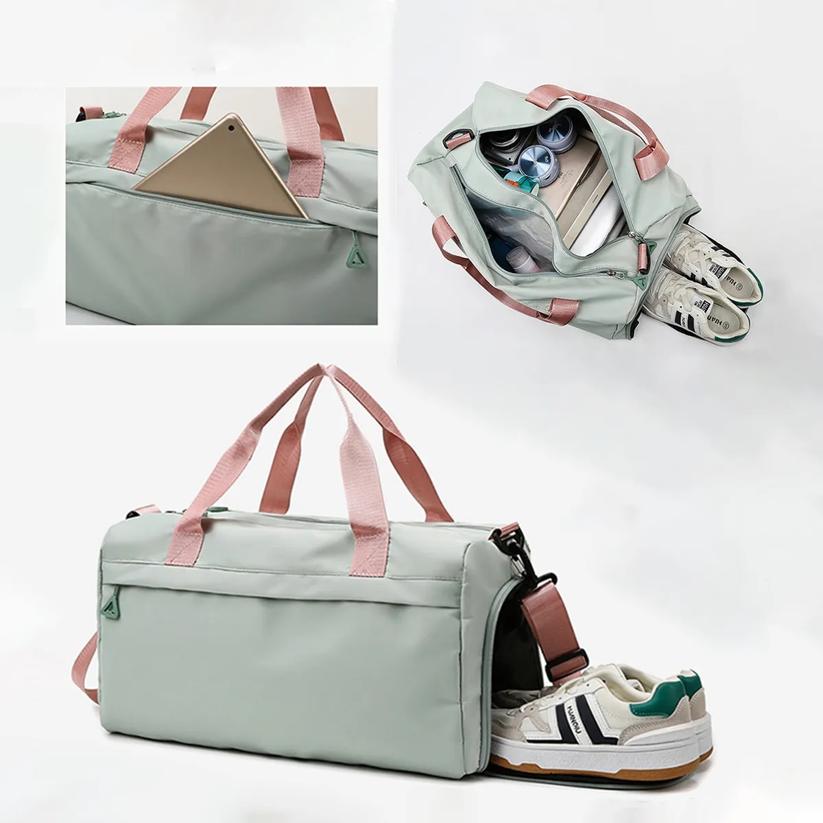 Water Proof Sport Gym Travel Bag With Shoe Compartment 4