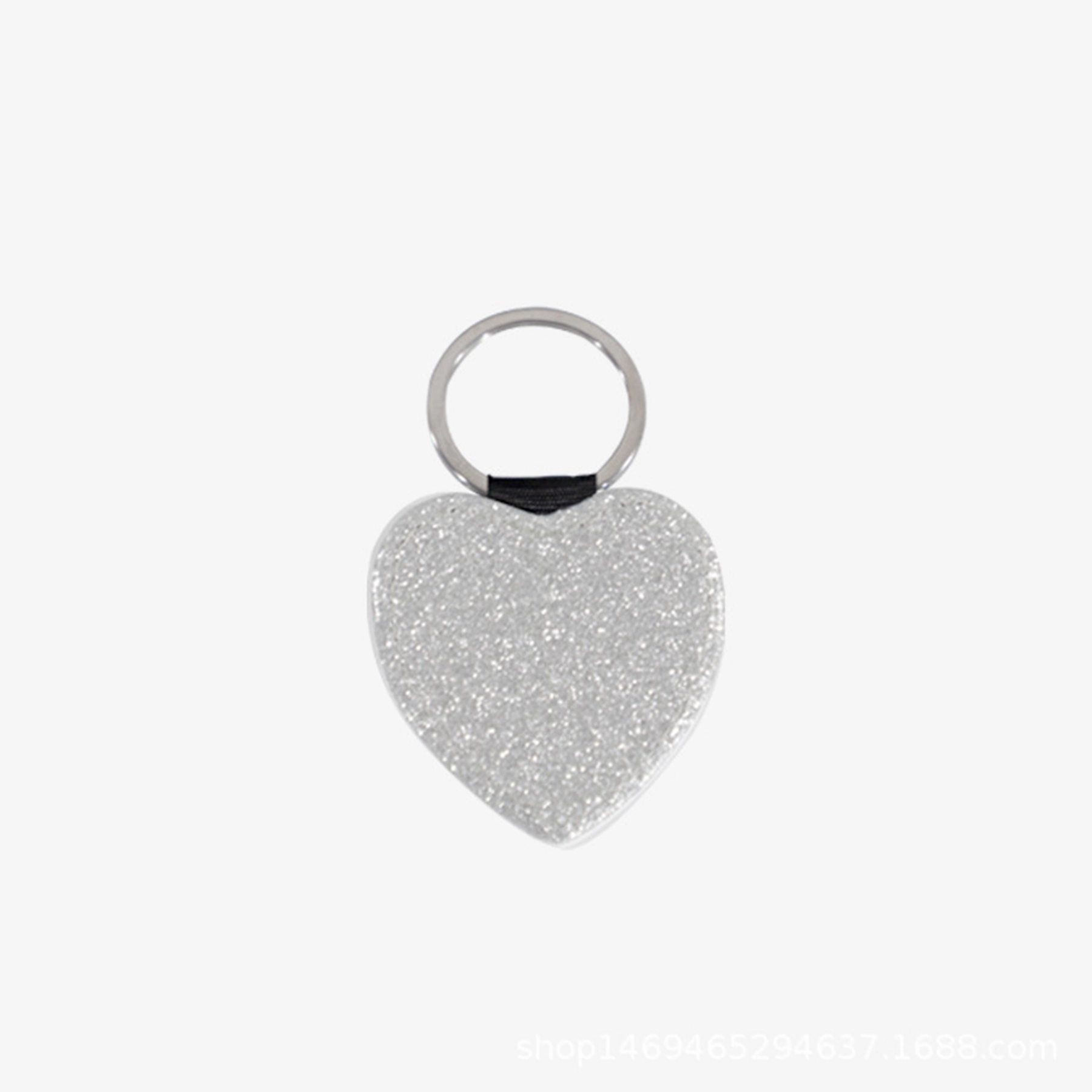 Bling Heart Shaped PU Key Chain 5