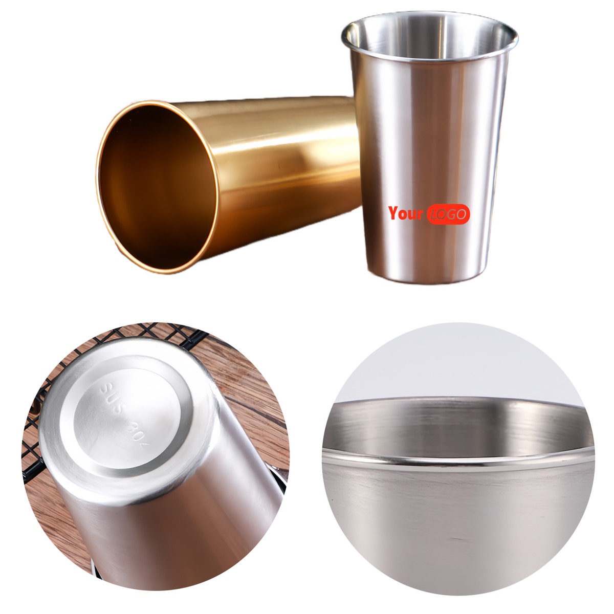 Camping Outdoor Simple 304 Stainless Steel Cup 2