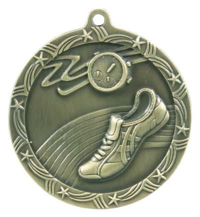Track Shooting Star Medal, 2 1/2" 2