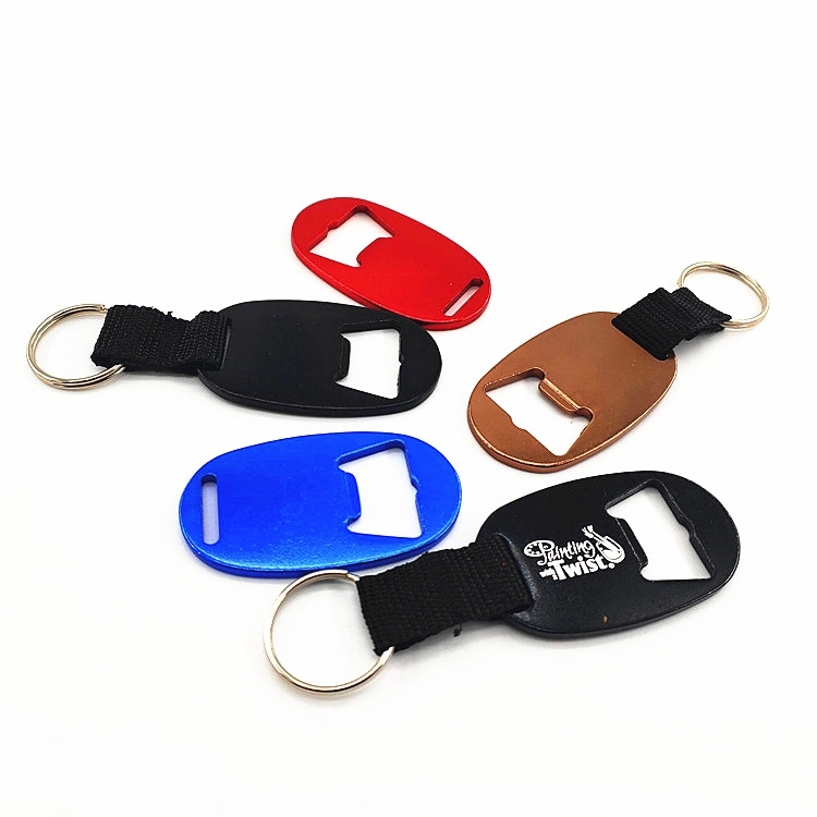 Oval Beer Bottle Opener Keychain 2