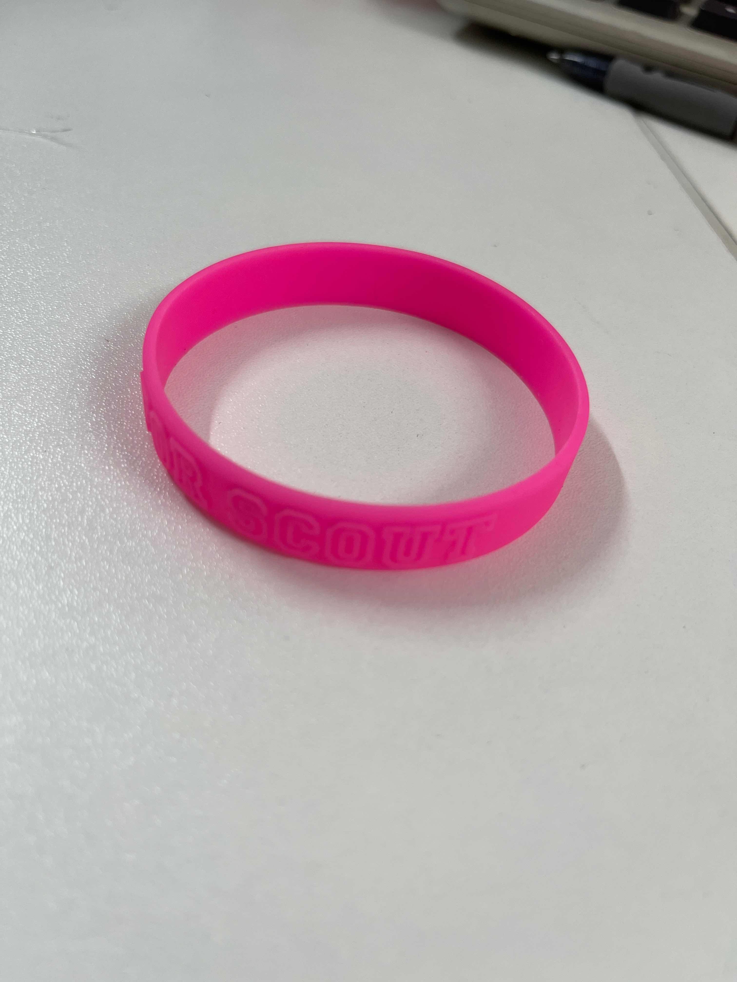 1 1/2 Inch Embossed Silicone Wristband 1