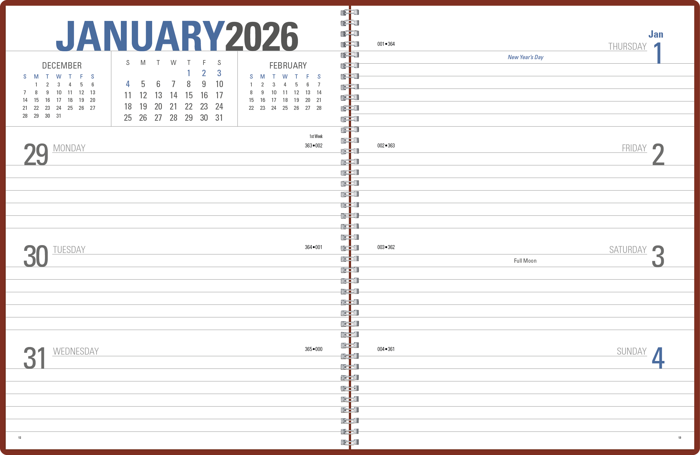 Triumph® Calendars Classic Weekly Planner 48