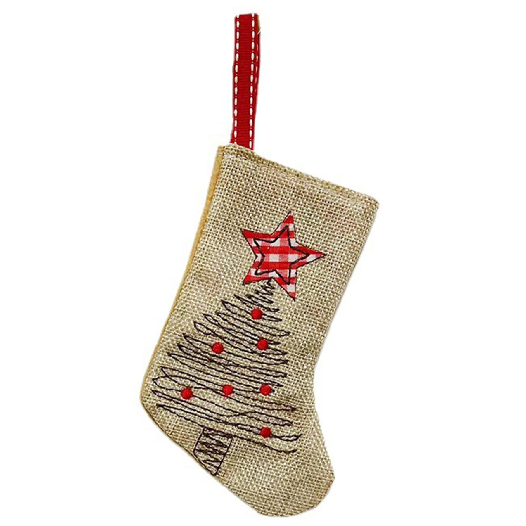 Cotton 12 Christmas Stocking Pendants 3