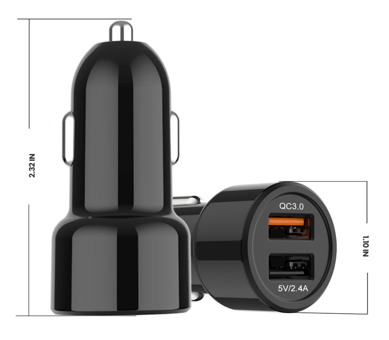 Dual USB Car Charger, 30W 7