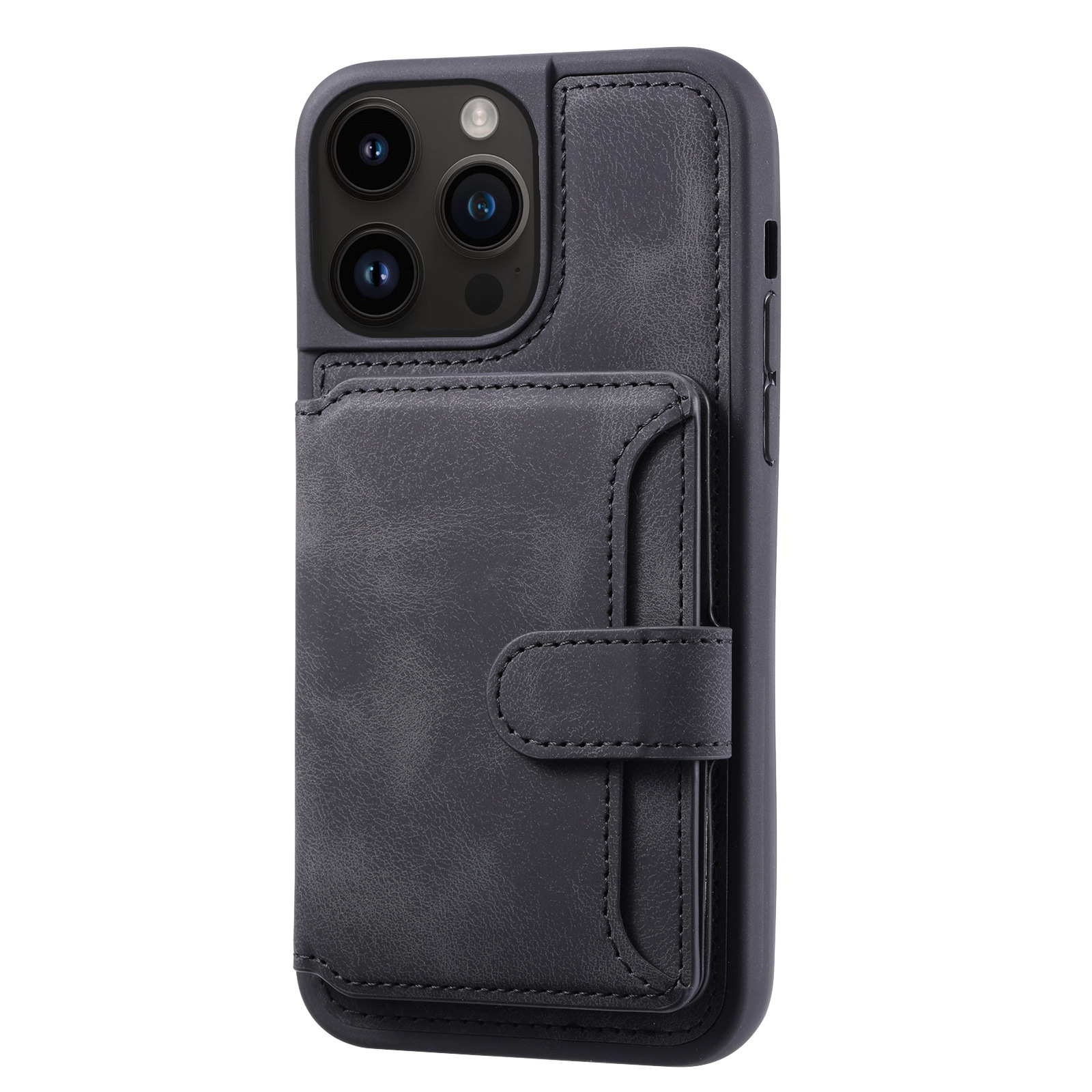 Phone Wallet Case With Magnetic Back Flip Card Holder 4