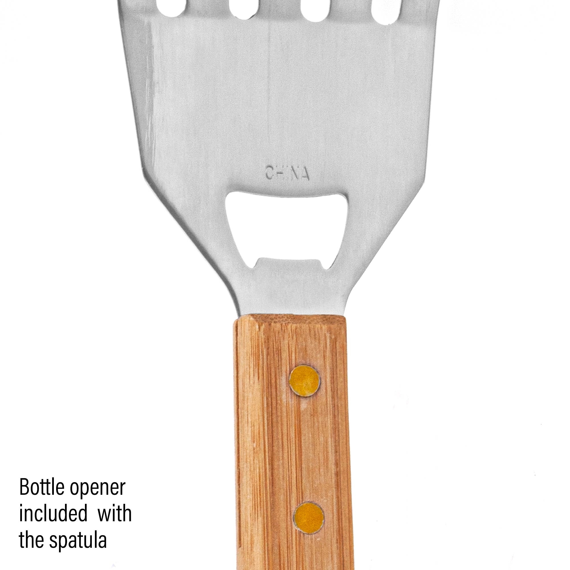 3-Piece BBQ Grill Utensil Set with Bamboo Case 8