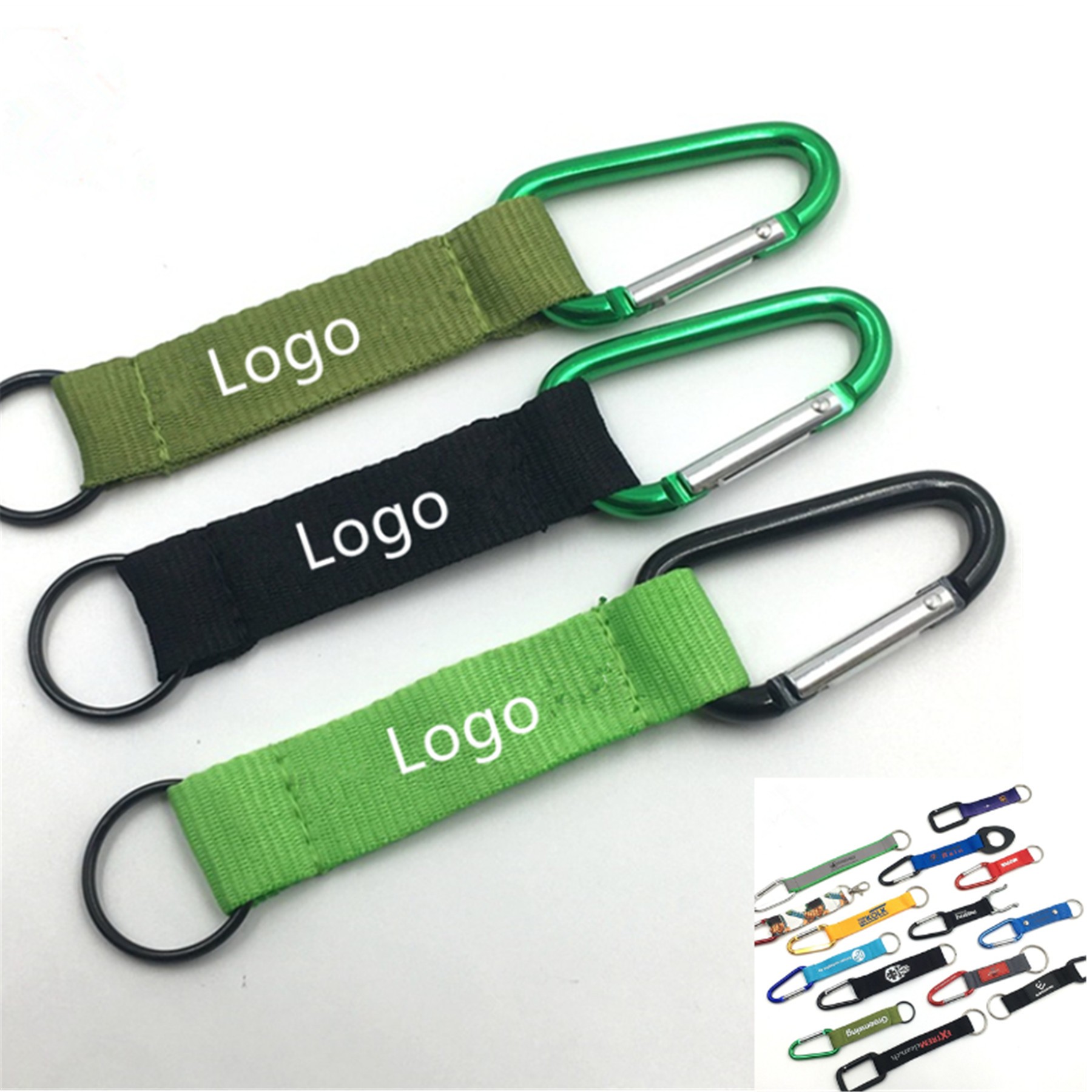 Carabiner with Strap and Metal Plate 3