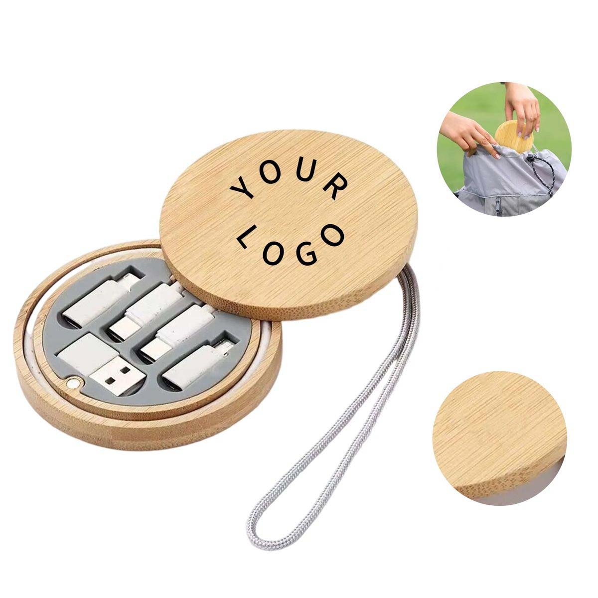 Eco Bamboo Multi USB Cable Set for Devices 3