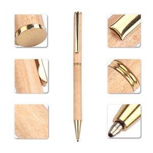 Business Maple Wooden Twist Writing Pen 5