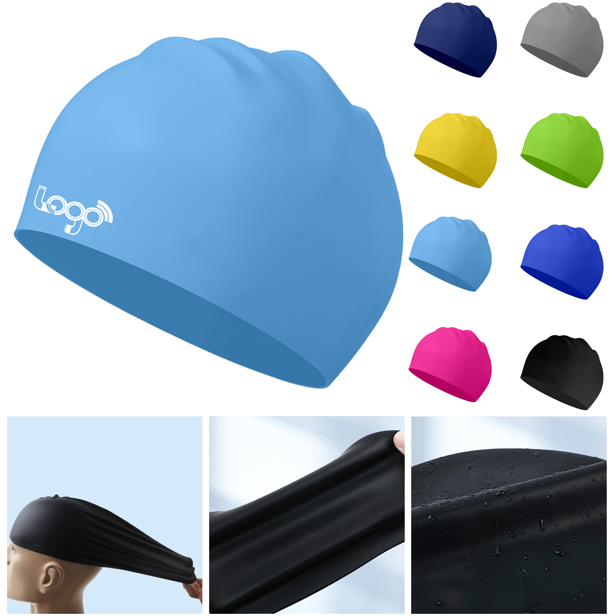 Unisex Silicone Cap for Swimmers 8