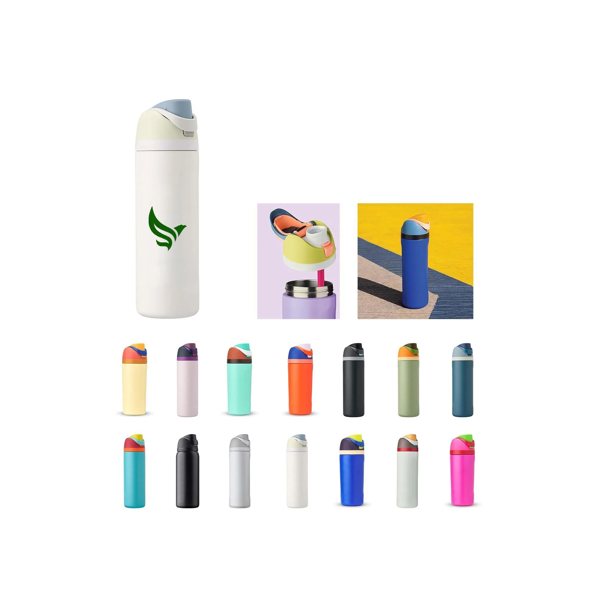 16-40OZ Insulated Stainless Steel Water Bottle with Straw 21