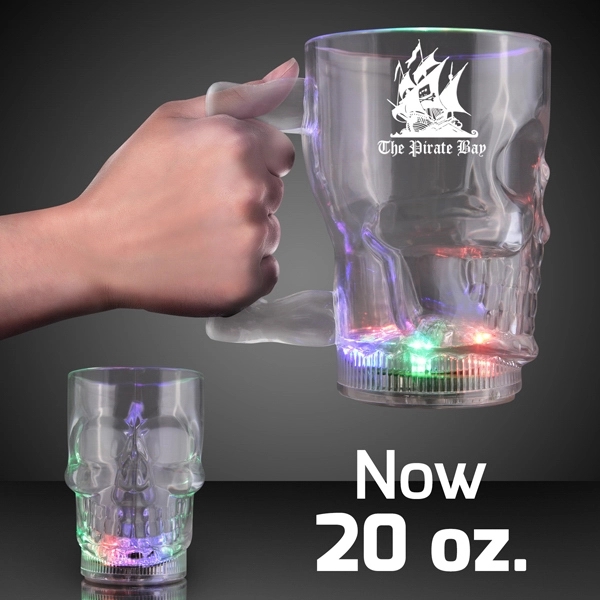 20 oz. Flashing LED Big Skull Mug 1