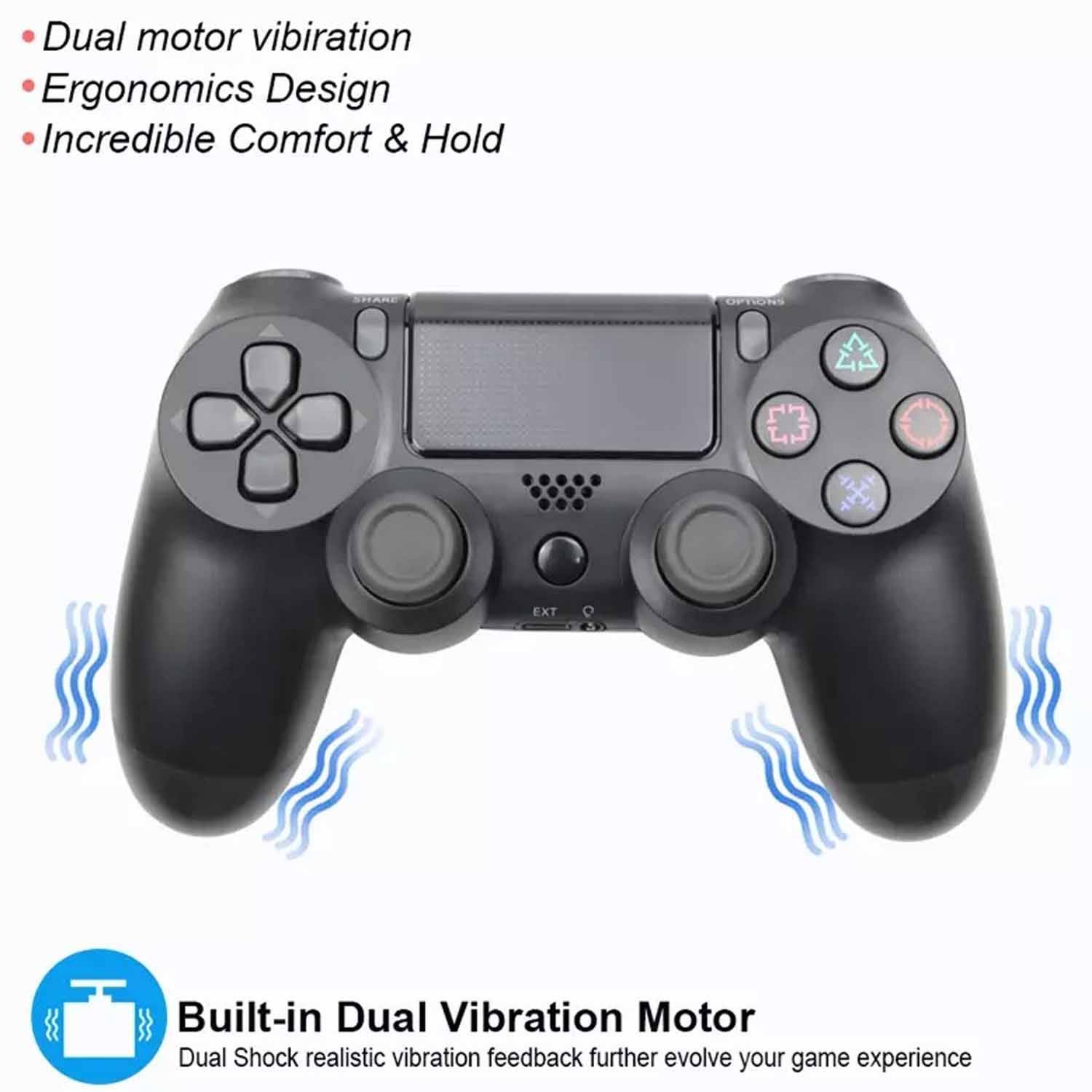 PS4 gamepad dual motor 6 axis P4 with tooth controller 3