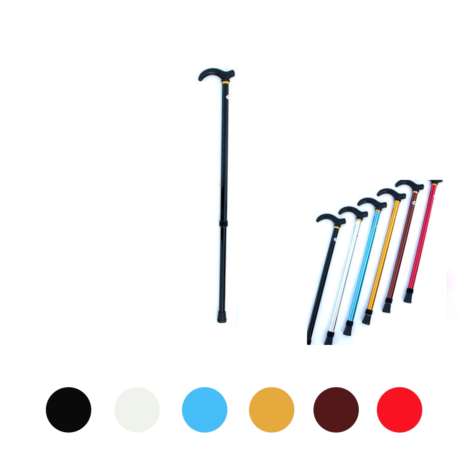 Collapsible Hiking Poles Adjustable Walking Cane Sticks 3