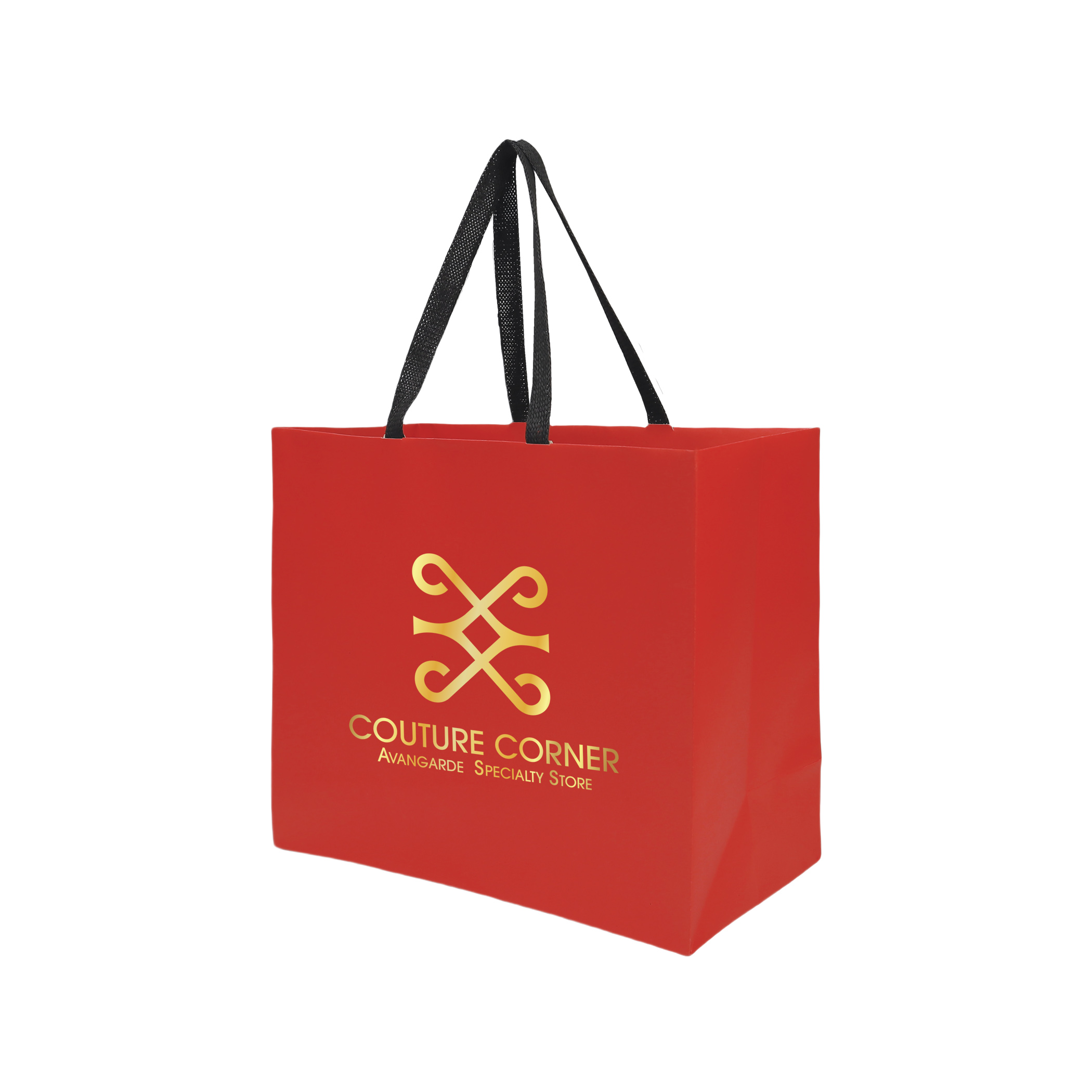 Sugarcane Paper Bag with Embedded Web Style Paper Handles - 8
