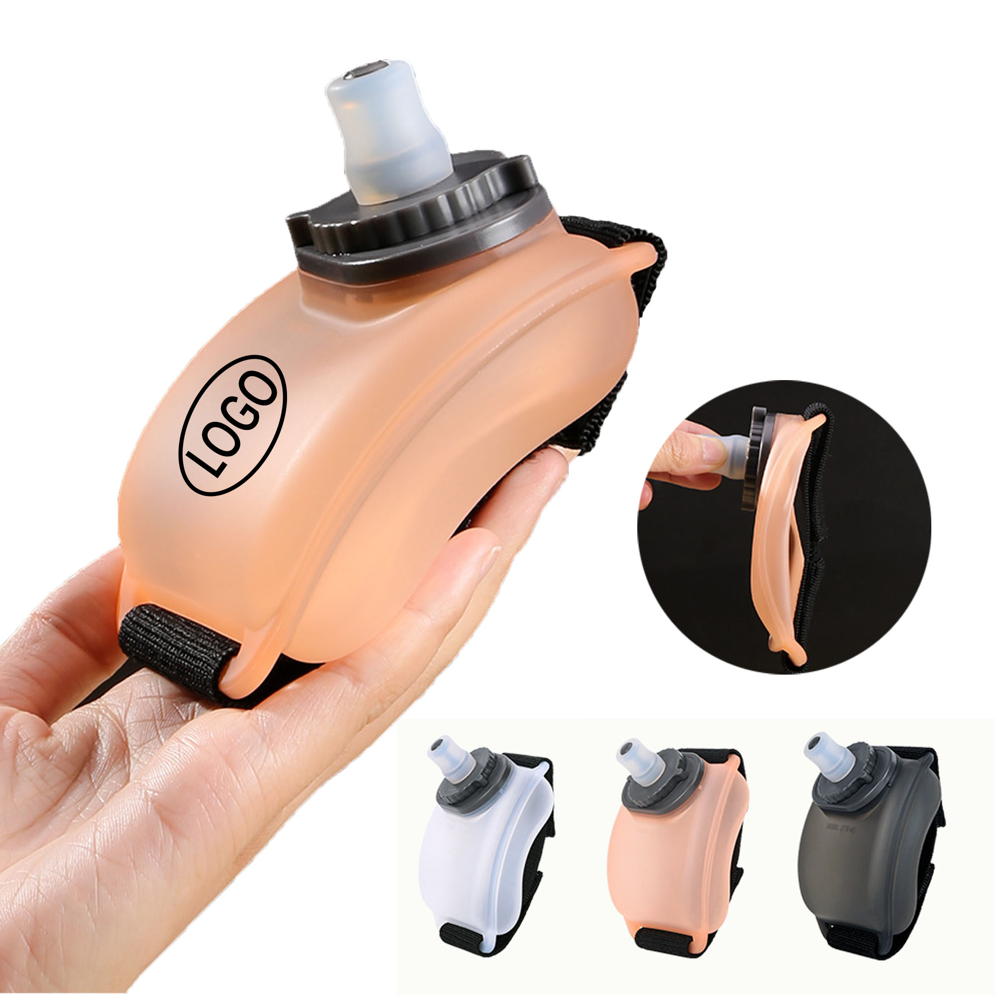 7oz Silicone Wrist Water Bottle For Sports Running 3